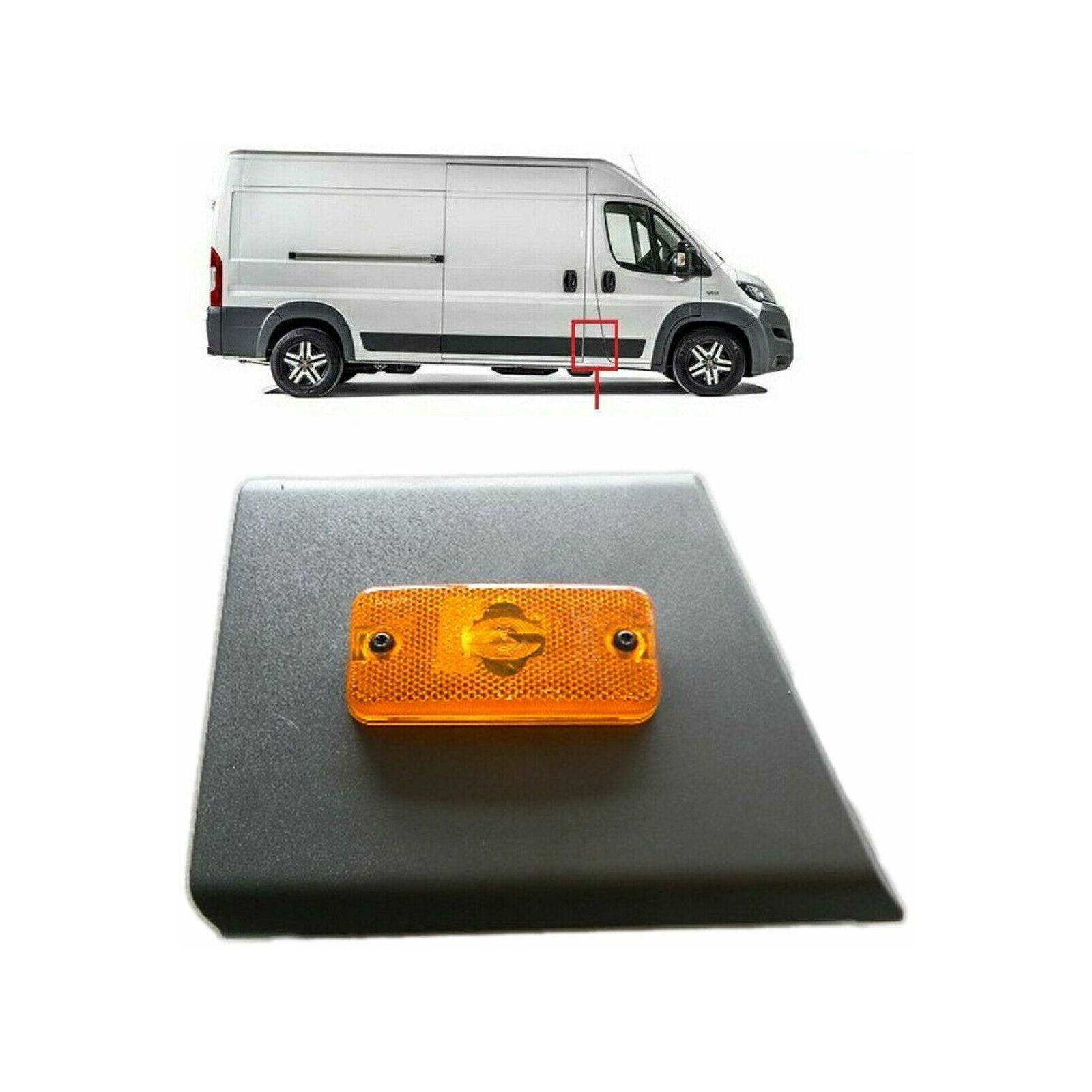 Front Right Moulding Pillar Trim And Indicator Lamp and Clips For Ducato Relay Boxer