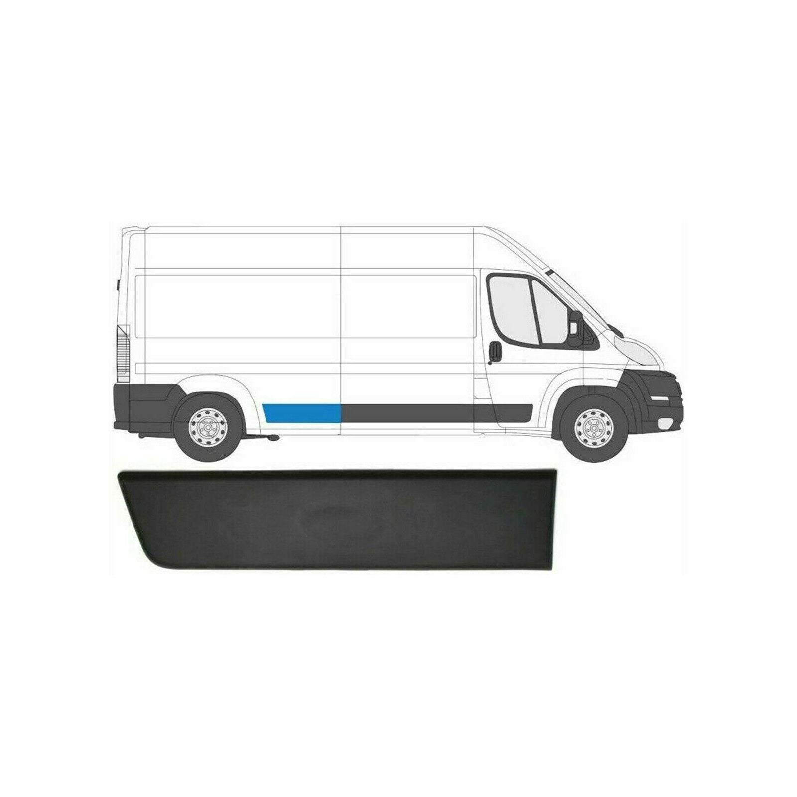 Rear Right Trim Moulding Panel Lwb For Peugeot Boxer Citroen Relay Fiat Ducato