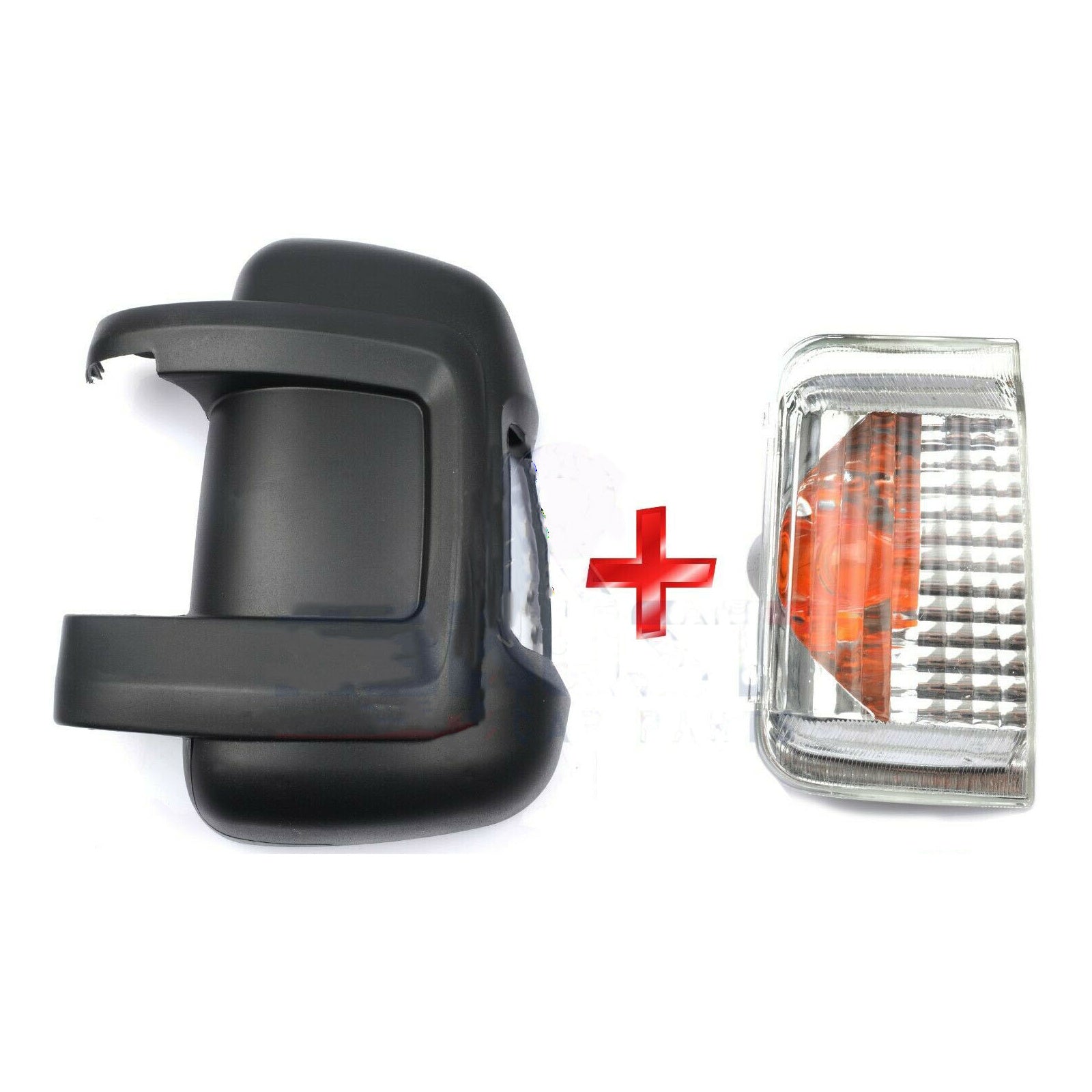 For Fiat Ducato Peugeot Boxer Citroen Relay Left Wing Mirror Cover + Lens Lamp