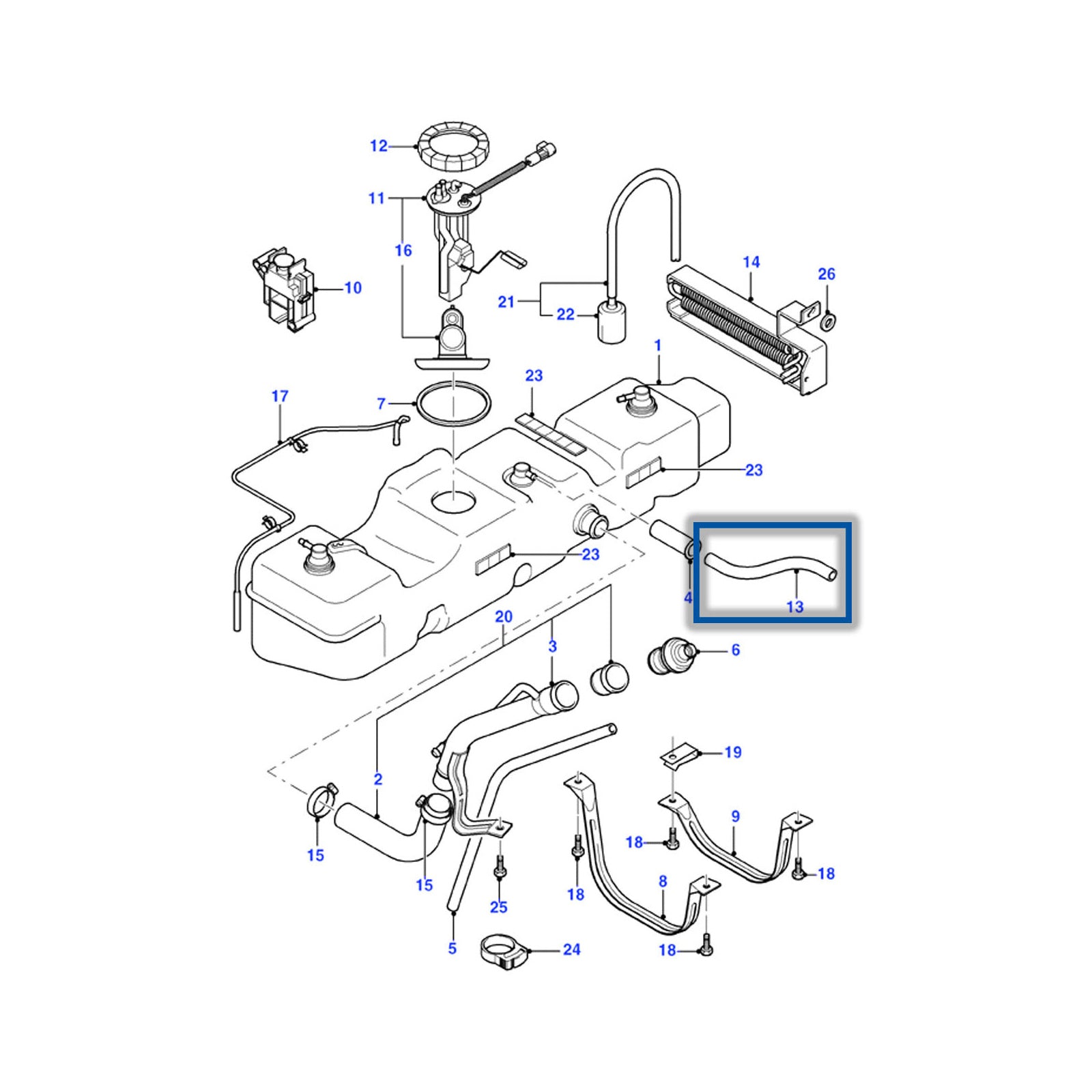 Fuel Tank Breather Hose Pipe For Ford Transit MK6 MK7 2.2 2.4 TDCI 4042241