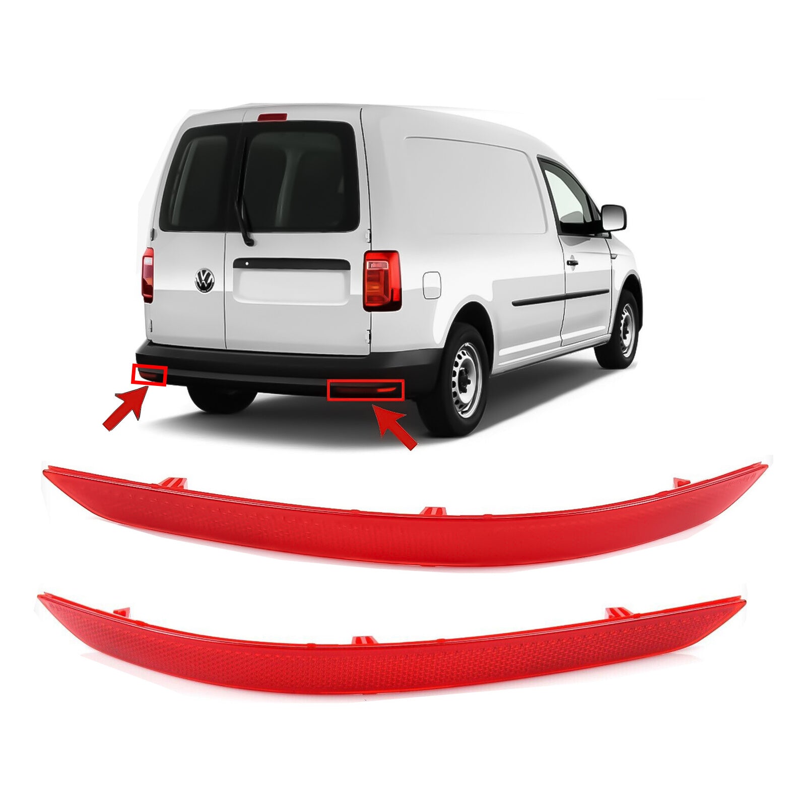 Rear Bumper Reflector Left And Right For Vw Caddy Iv Mk4 2015 2020 2K5945105D