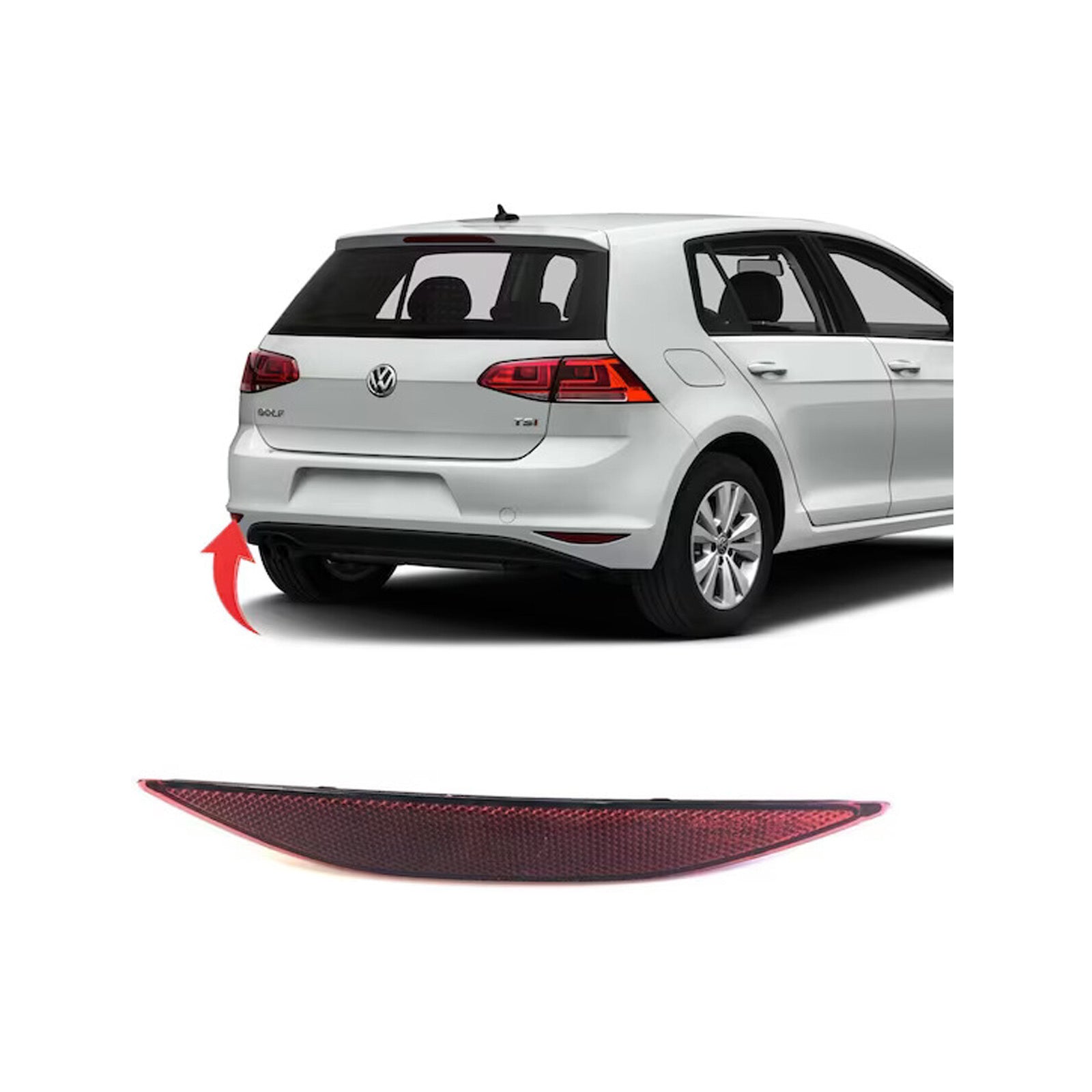 Rear Bumper Reflector Left Passenger Side For VW Golf MK7 R Line 5G0945105A