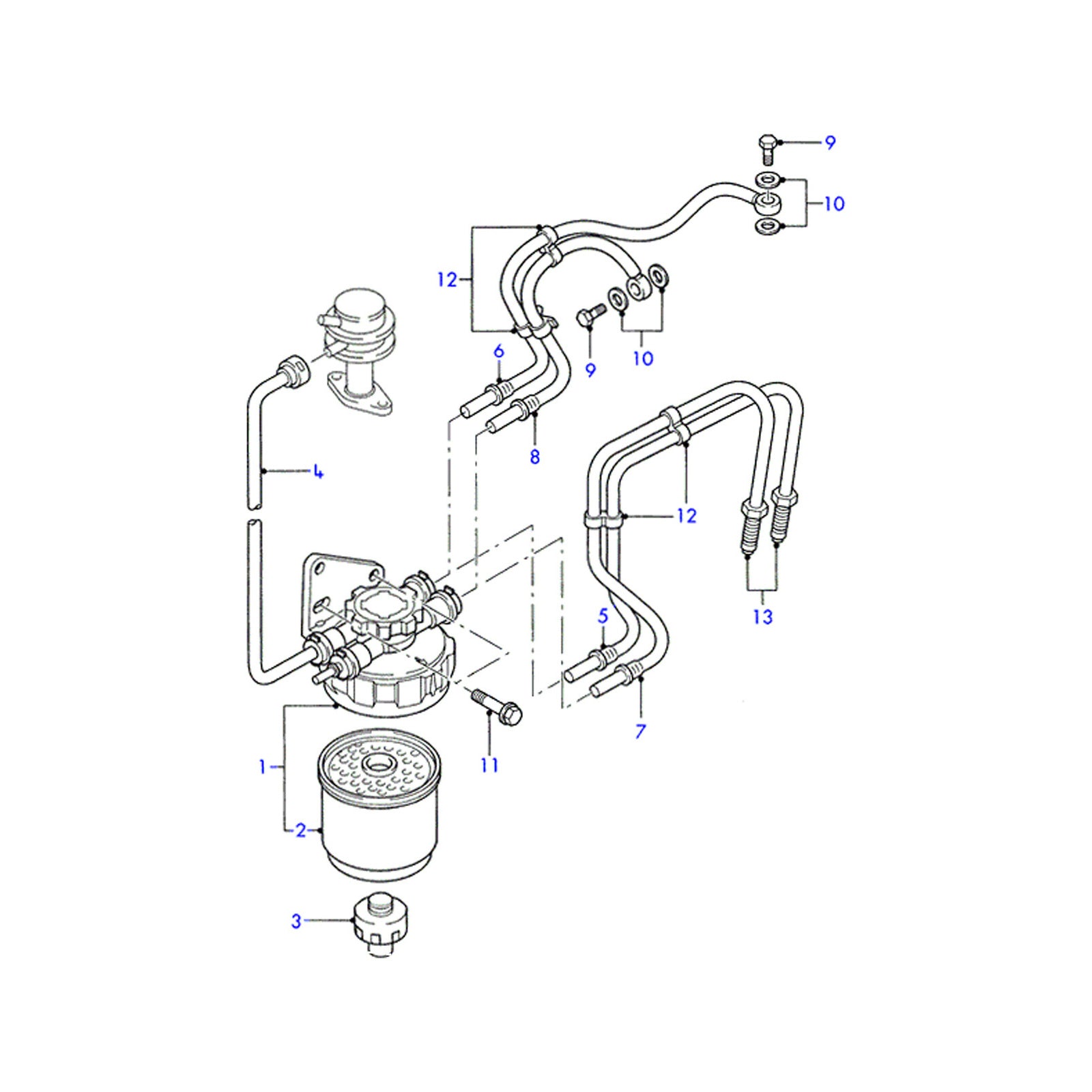 For Ford Transit MK5 Fuel Filter Housing 2.5 Diesel (1997-2000) 1099489 1208300