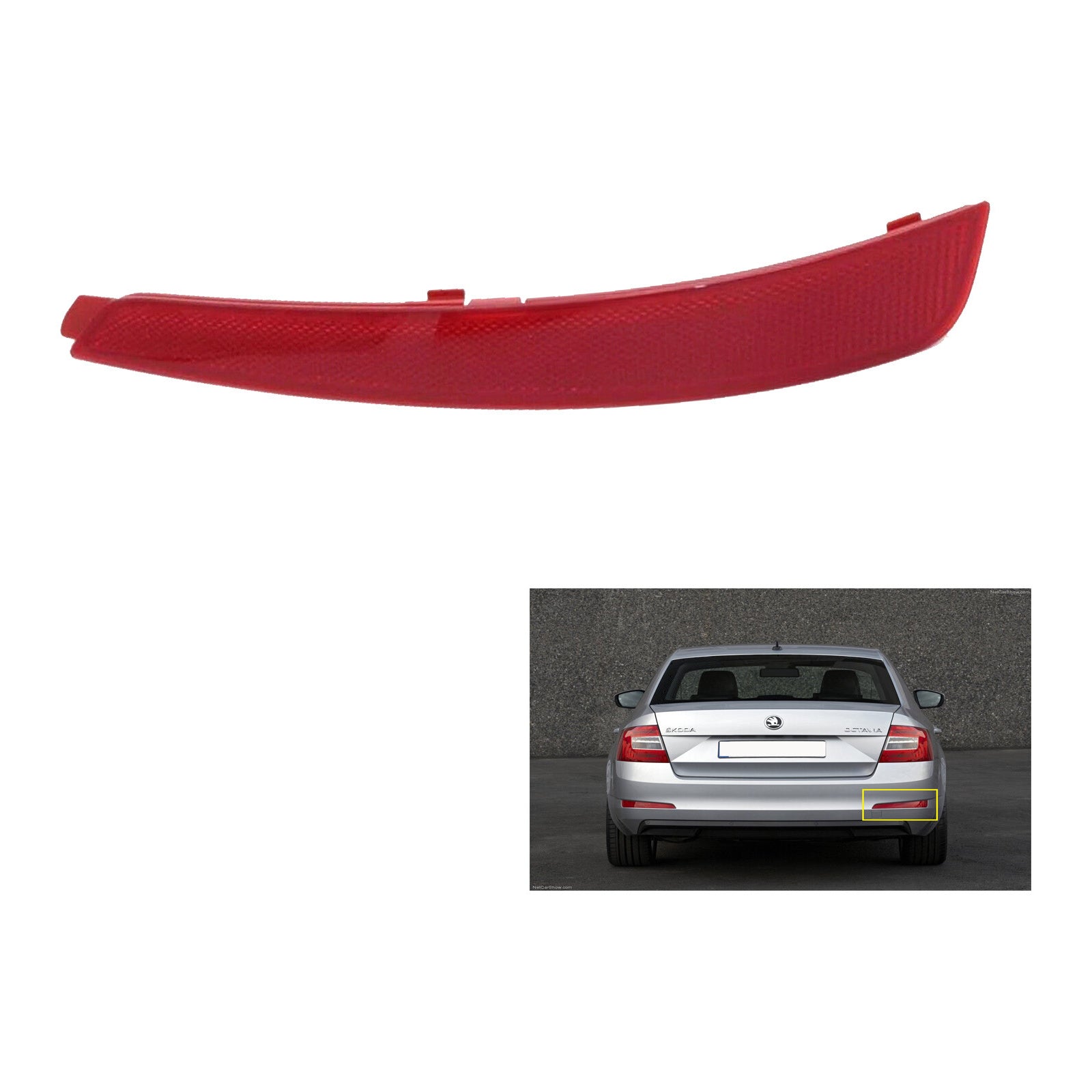 Rear Bumper Reflector Red Right Side For Skoda Octavia Mk3 Hatchback 5E5945106