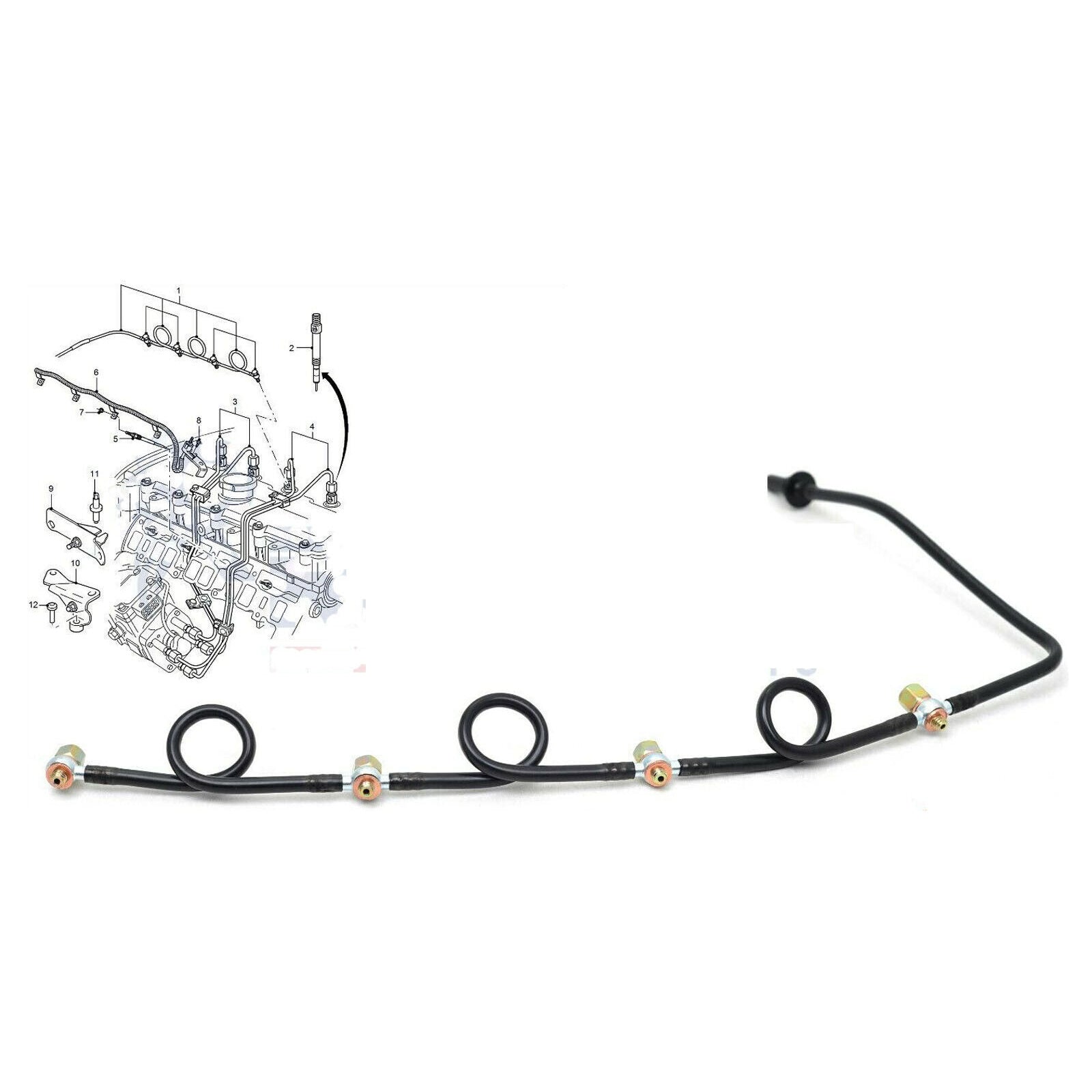 Diesel Fuel Injector Leak Off Overflow Hose Pipe For Ford Transit 00-06 1128060