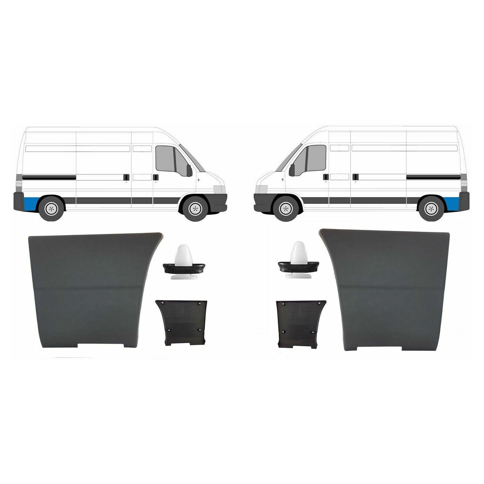 Rear Left and Right Moulding Trim Panel For Peugeot Boxer 02 06 8547.Q5 8547.Q6