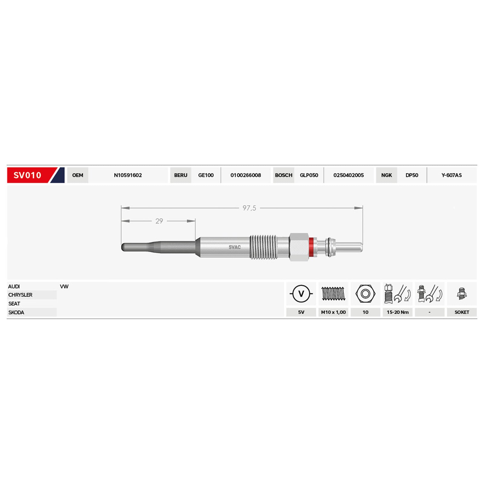 4X Heater Glow Plugs For VW Golf 5 Caddy Passat Transporter 5 Touran Jetta 3