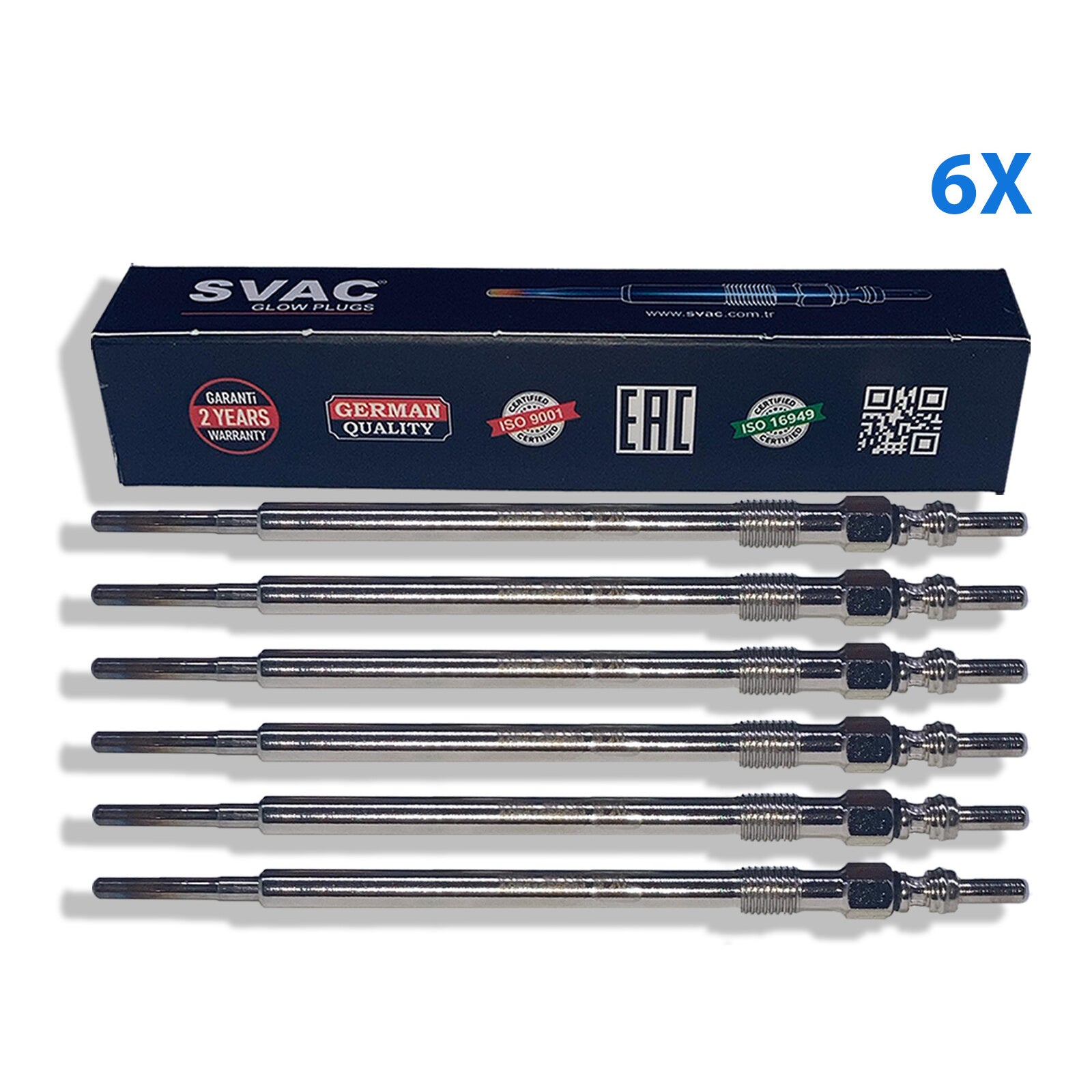 6X Glow Plugs A0011595001 0011595001 5175756Aa A0011597101 68102087Aa 71775530