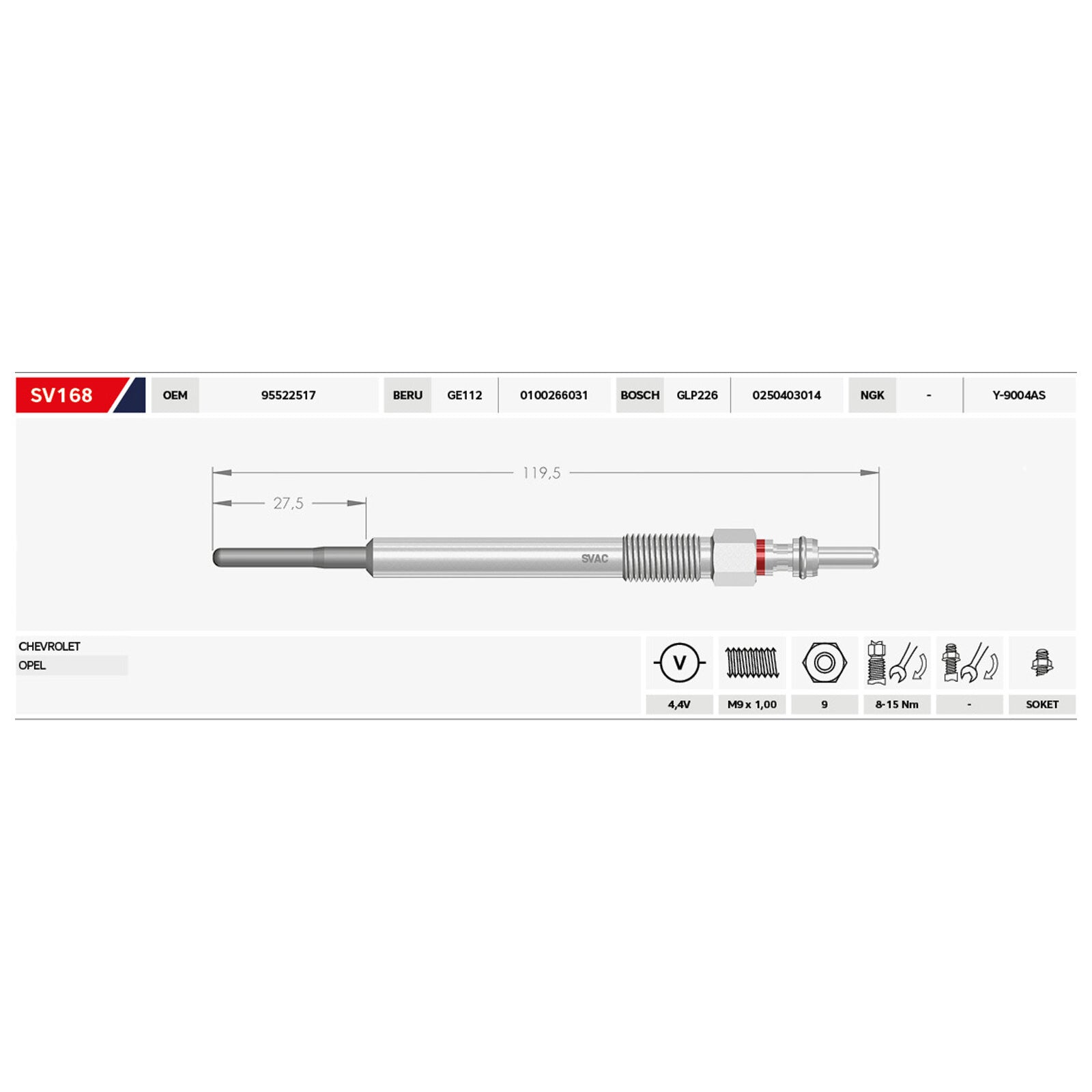 4X Glow Plugs For Fiat 500C 500L Doblo Punto Fiorino Idea Panda Qubo Strada 1.3D