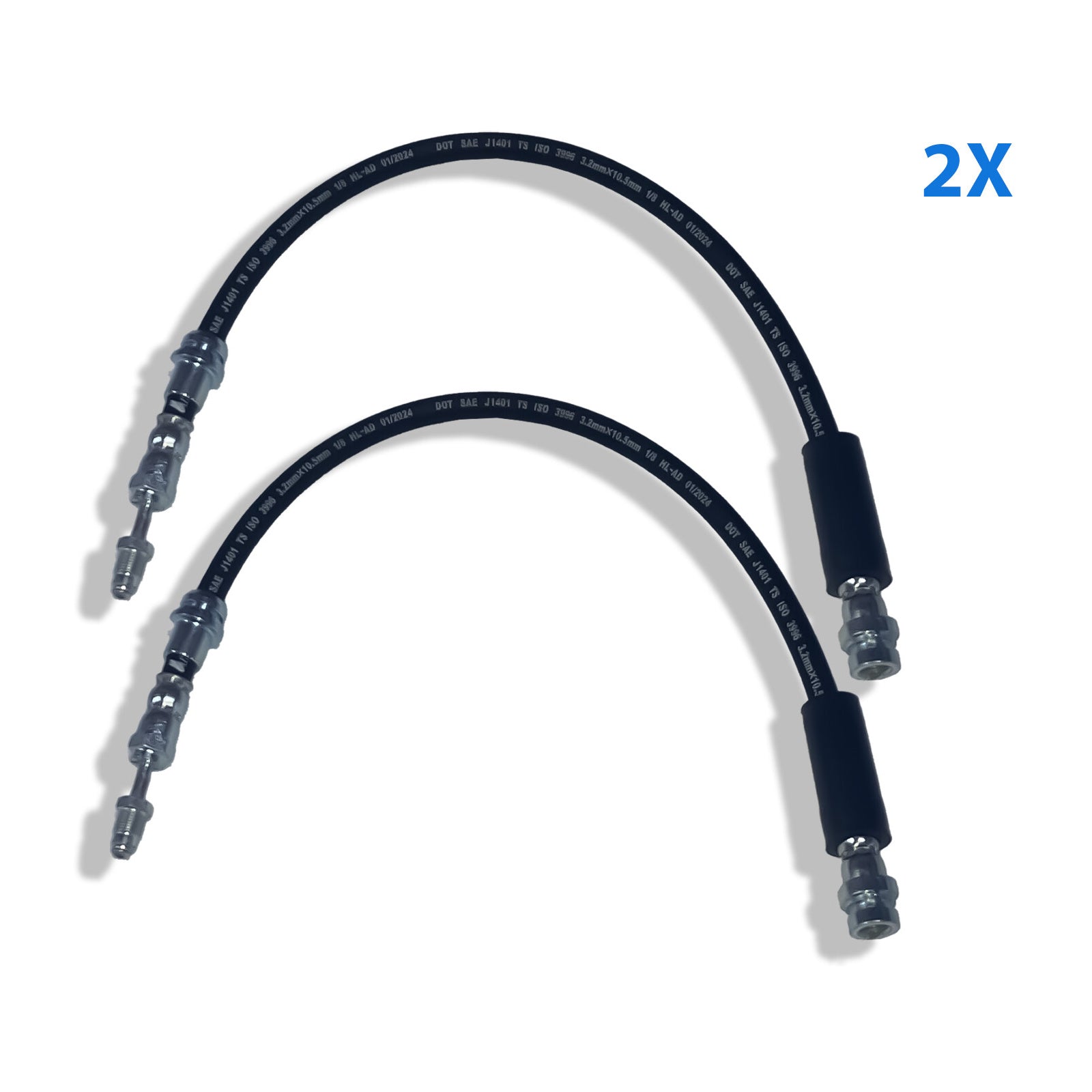 2X Front Brake Hose Pipe For Ford Fiesta Mk5 Fusion Mazda 2 1201141 1437504