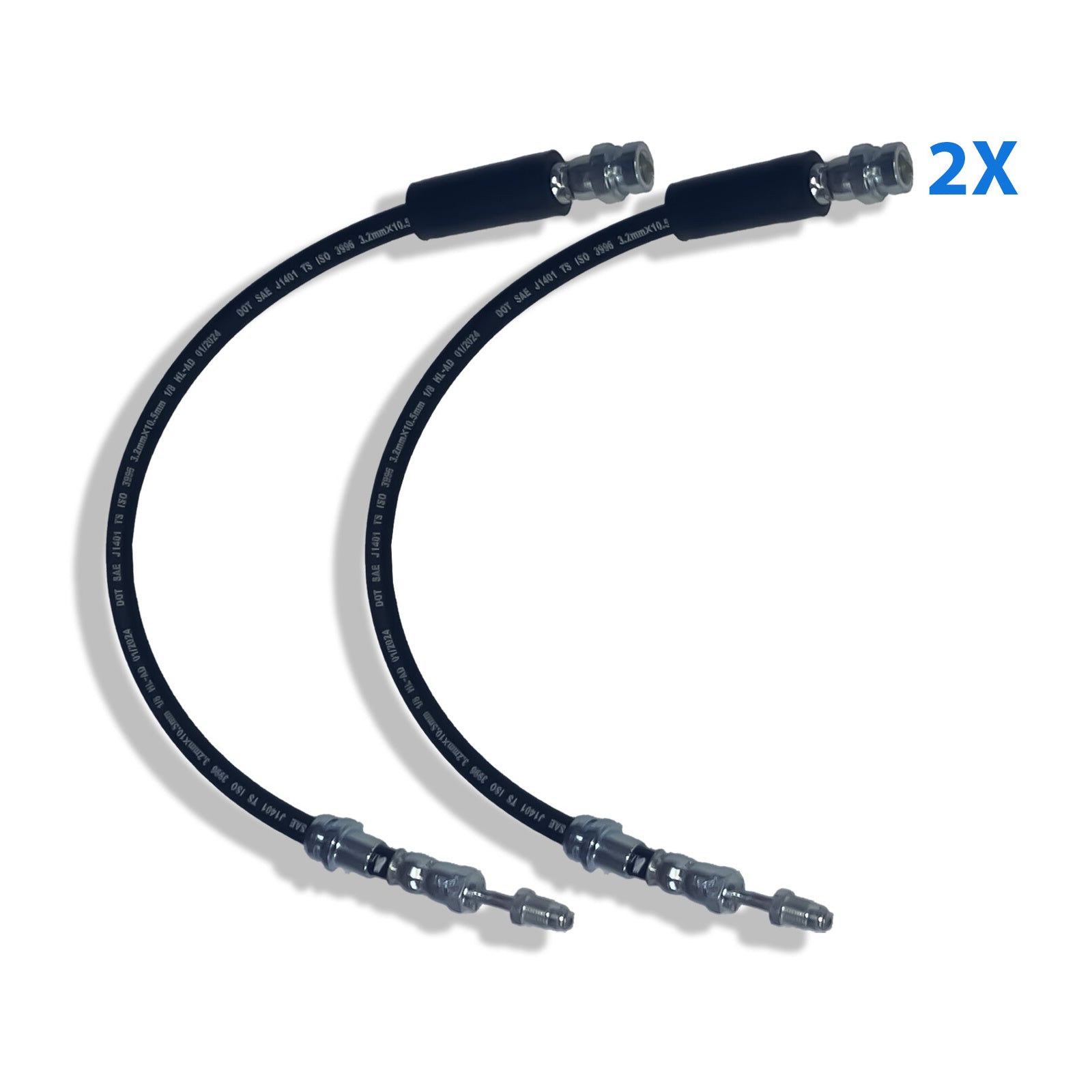 2X Front Brake Hose Pipe For Ford Fiesta Mk5 Fusion Mazda 2 1201141 1437504