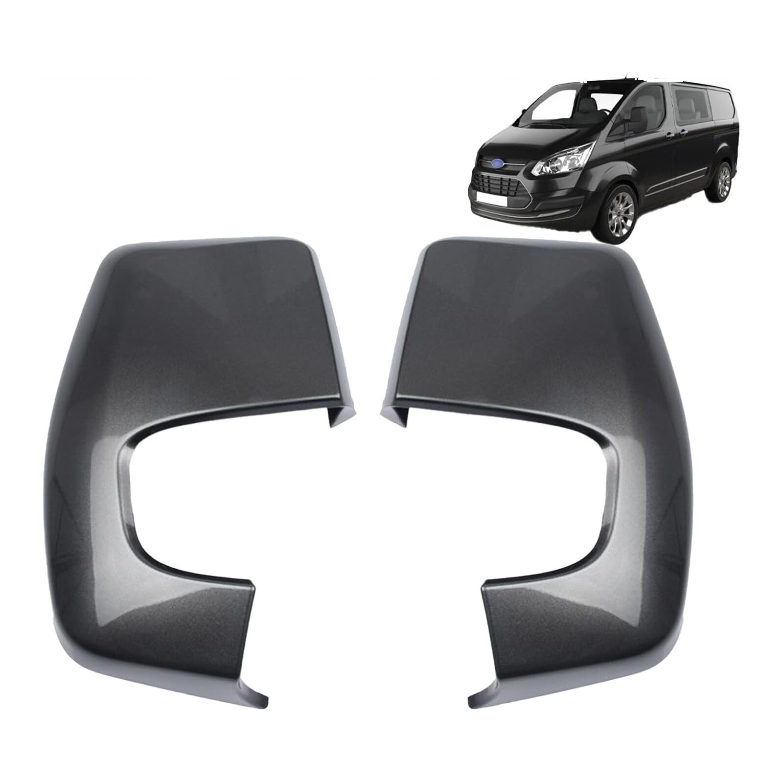 Wing Mirror Covers Painted Magnetic Grey Pair Left and Right For Transit Custom
