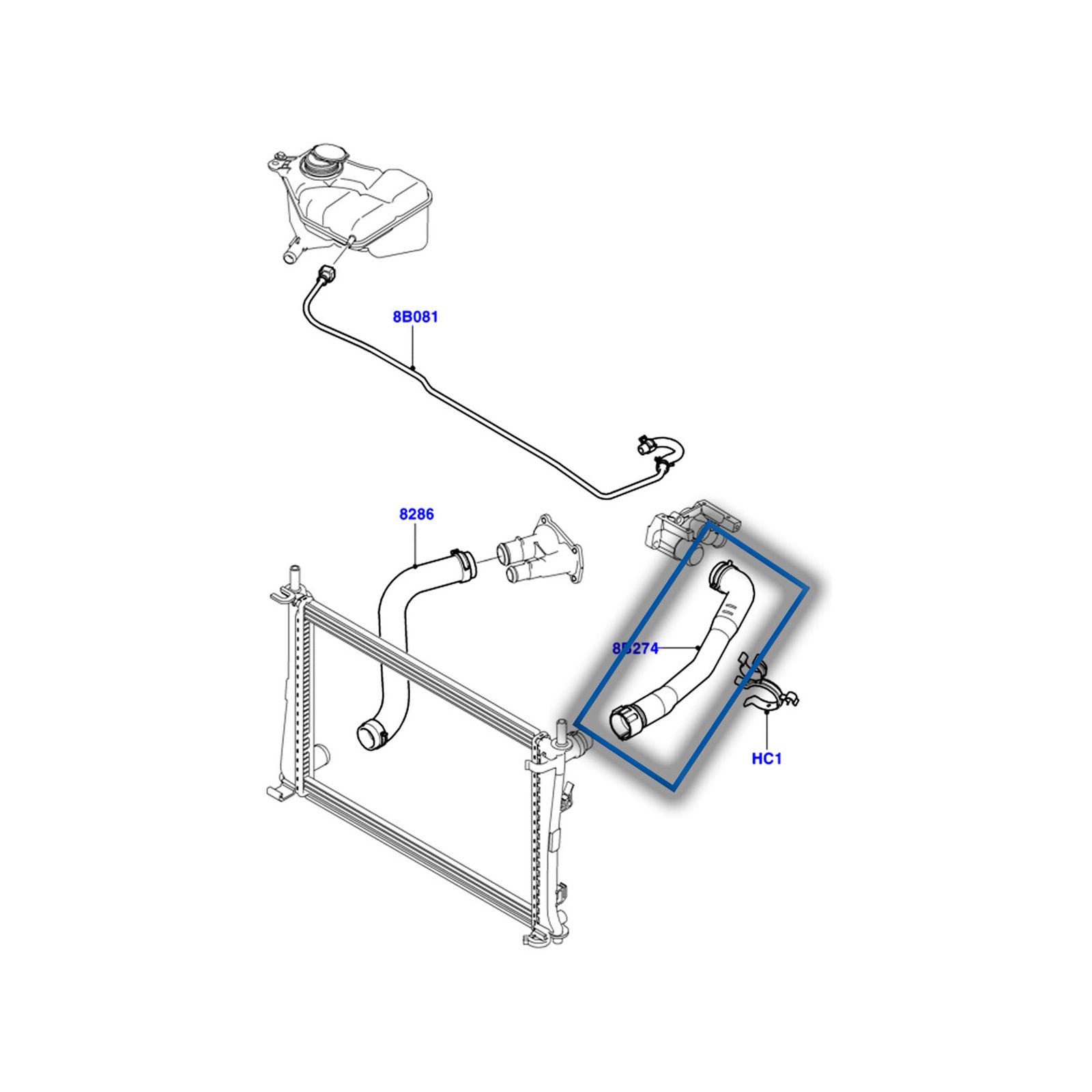 Upper Radiator Hose Coolant Pipe For Ford Fiesta MK5 Fusion 2002-2012 1528662