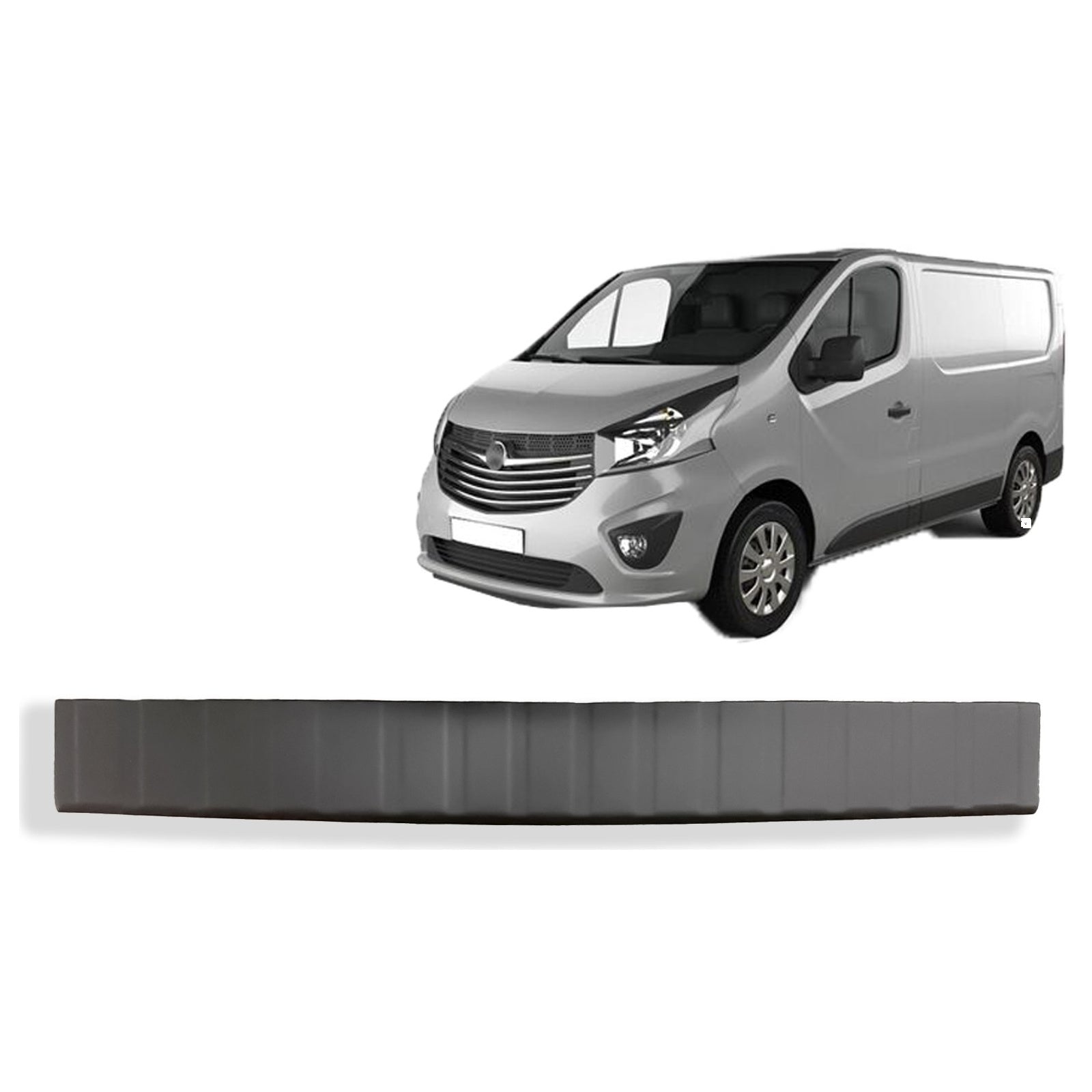 Rear Bumper Protector Trim Abs For Vauxhall Vivaro 14 19 Scratch Guard Black