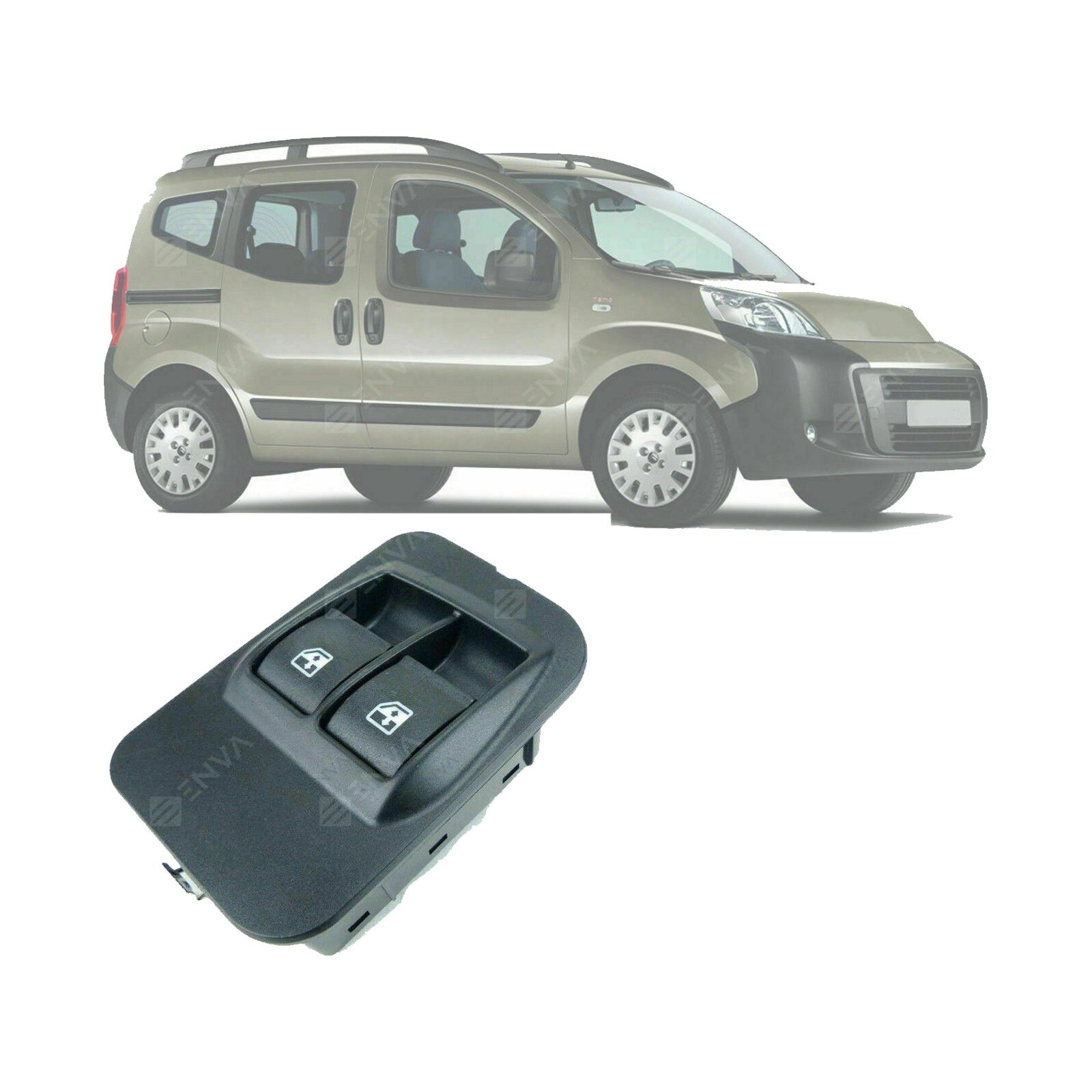 Window Control Switch With Frame LHD For Peugeot Bipper 08-14 Citroen Nemo Fiat