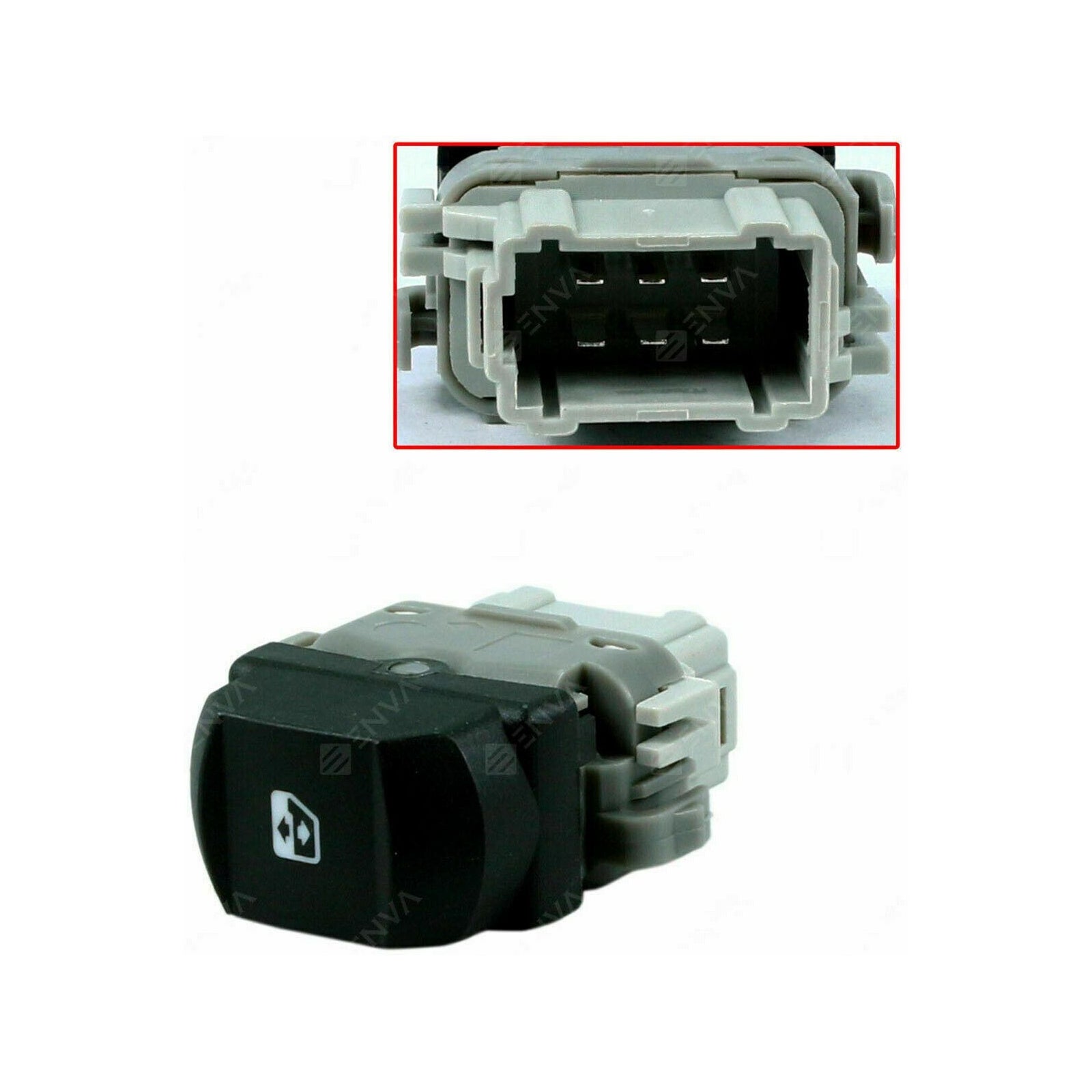 Electric Power Single Window Control Switch 6 Pin For Renault Megane 2003 2008