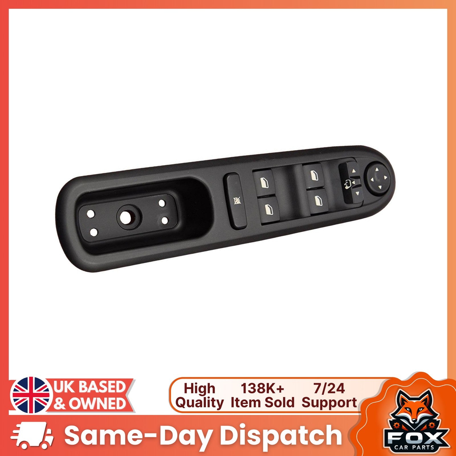 Window and Mirror Main Control Switch for Peugeot 407 2004 - 2014 6554.ER