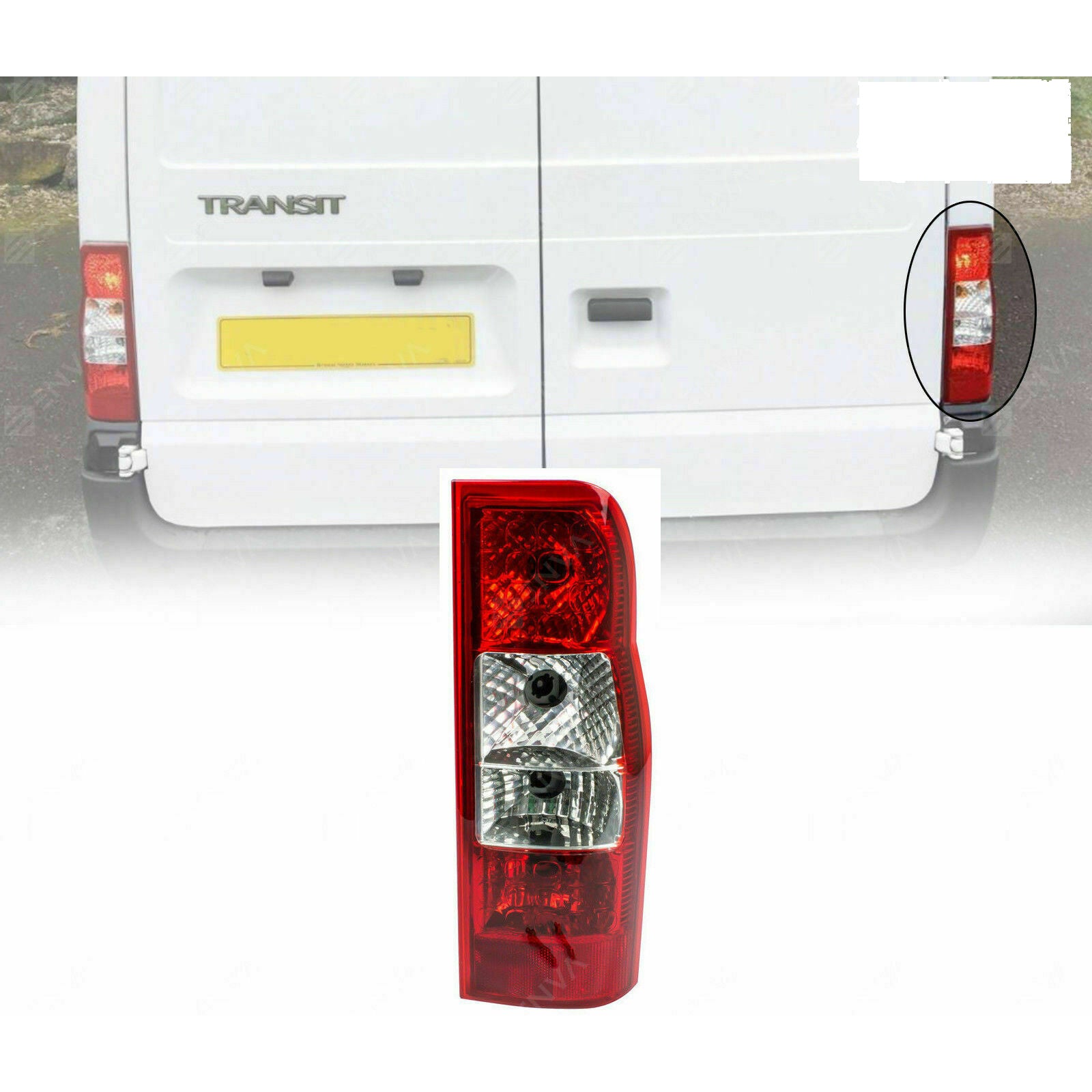 Rear Tail Light Lamp With Socket Right Side For Ford Transit Mk7 2006 2013