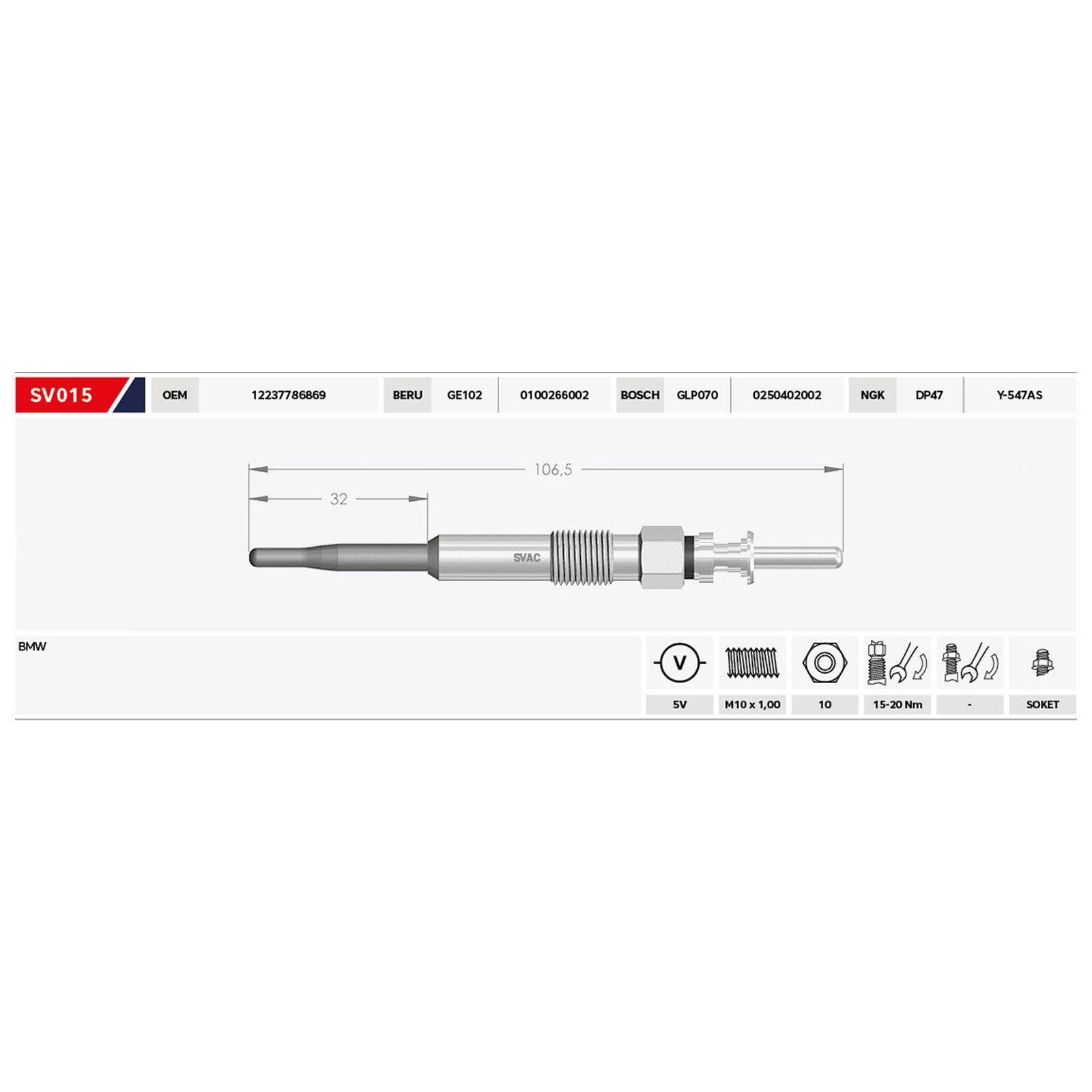 4X Heater Glow Plugs For BMW E87 E46 E53 E60 E61 E70 E83 E90 E91 E92 E93 Diesel