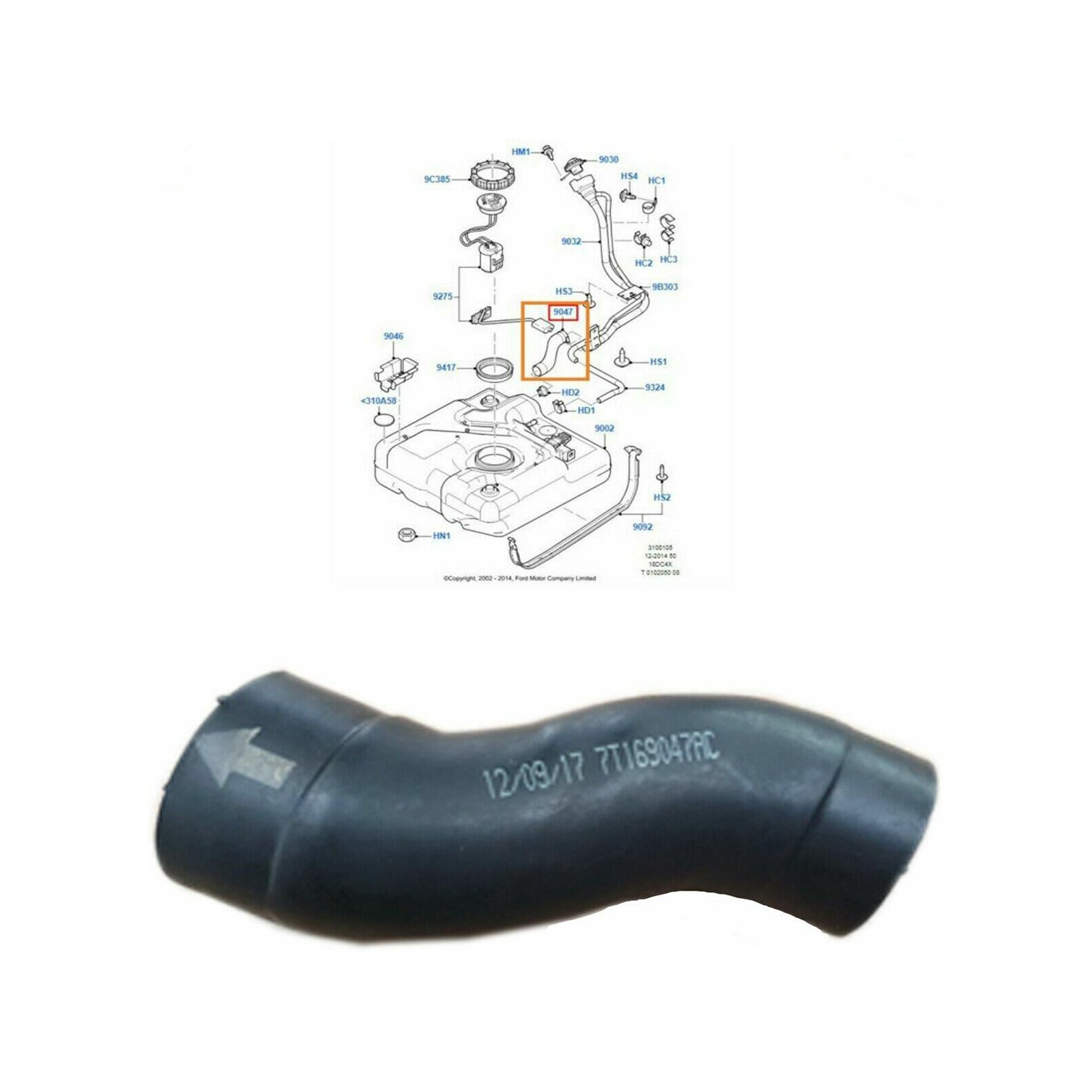 Fuel Filler Pipe Hose For Ford Transit Tourneo Connect 1.8 Tdci 02 13 5223242
