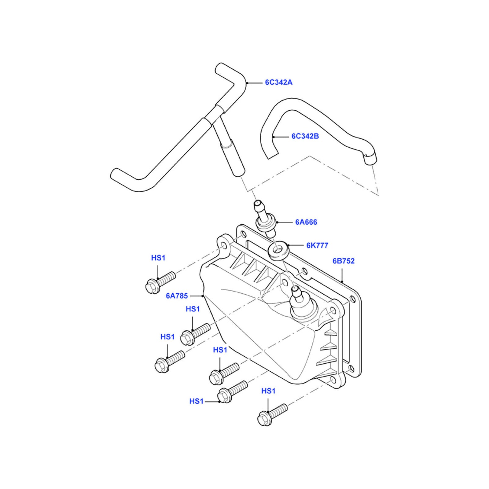 Crankcase Breather Hose Pipe For Ford Fiesta MK4 MK5 1.4 1.6 4M5G6N664BA 1761516