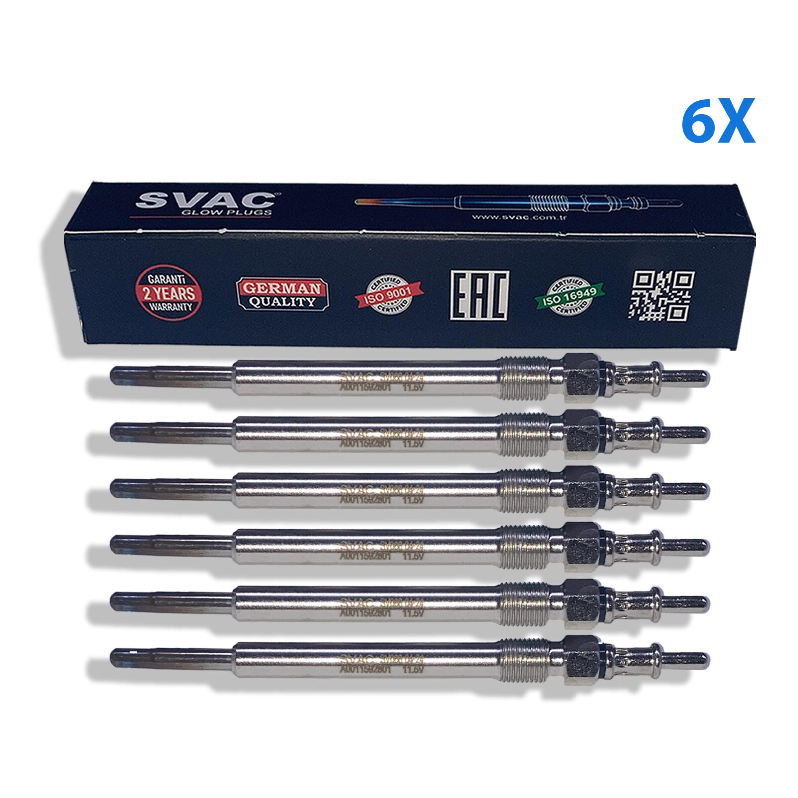 6X Glow Plugs For Mercedes C E S G M V Clk Clc Sprinter Vito Viano A0011592801